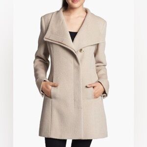 Andean Convertible Collar Alpaca Blend Coat Size 10